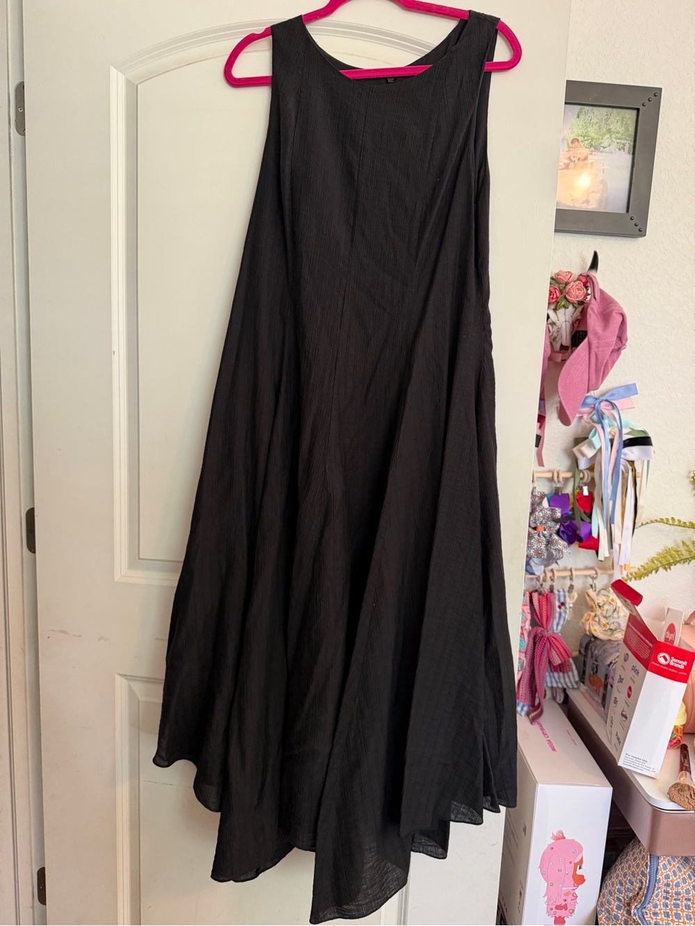 H&M Black Maxi A-Line Sleeveless Dress